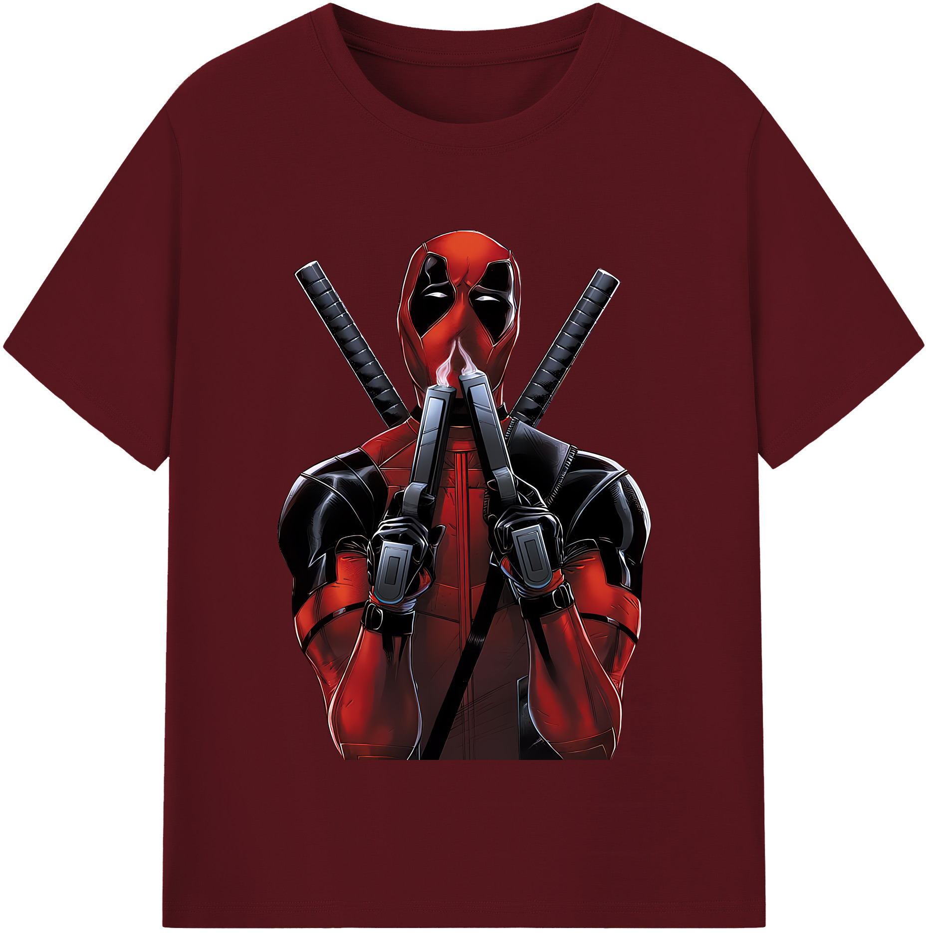 （画像用） Deadpool デッドプール 綿100％半袖Tシャツ（フロントプリント）